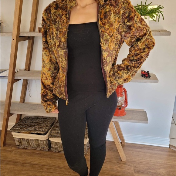 TSUNAMI ESQ Brown Faux Fur Zip Jacket - M - Picture 2 of 10